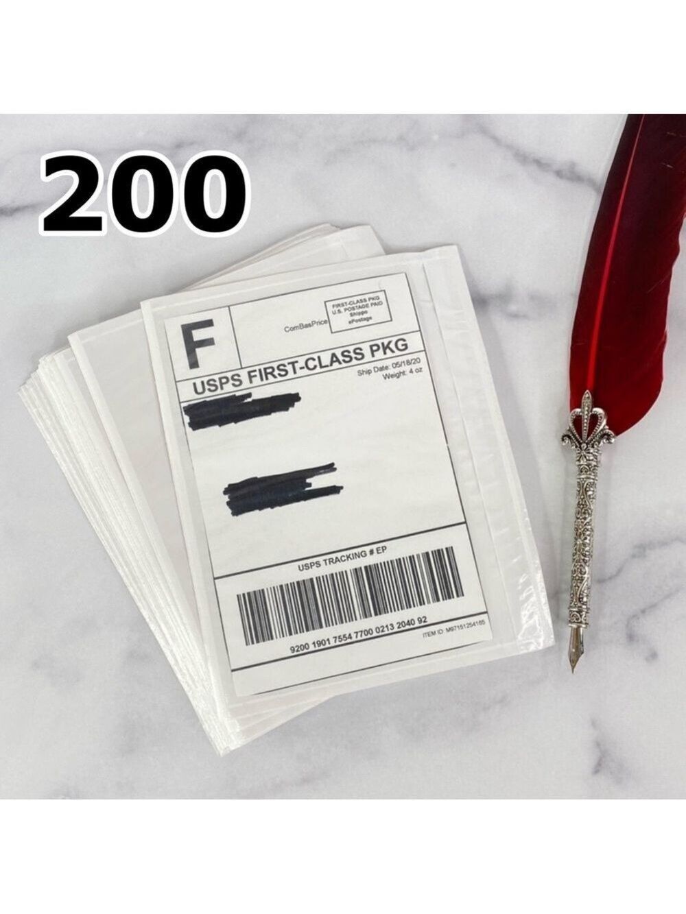 200 (7.5 X 5.5) Clear Postage Invoice Label Pockets PRICE FIRM - Picture 7 of 9